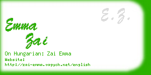 emma zai business card